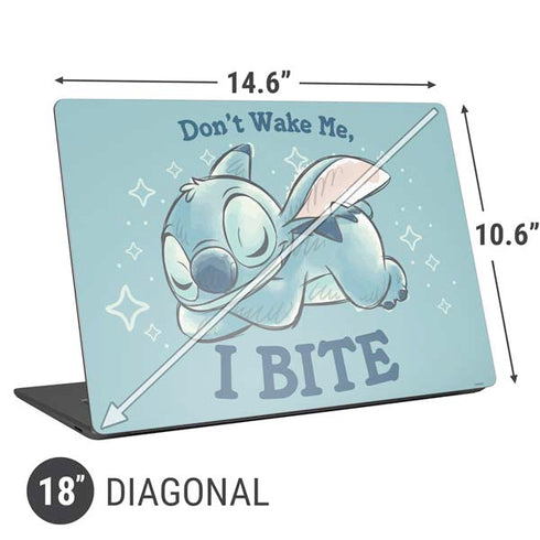 Disney Lilo and Stitch Dont Wake Me I Bite Universal Laptop 18in (14.6 x 10.6in) Skin