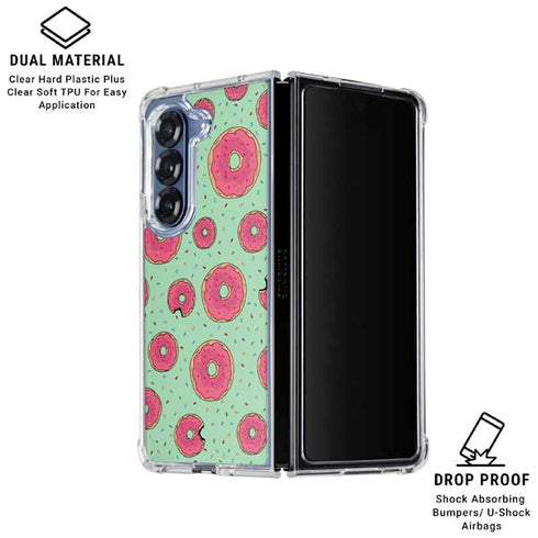 Donuts Foodie Galaxy Z Fold7 Clear Case