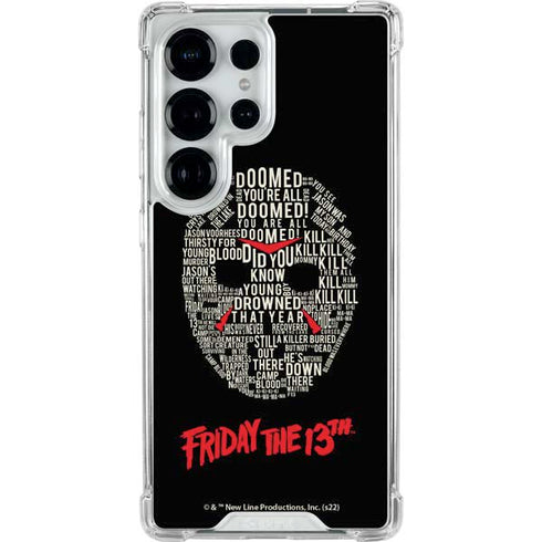 Warner Bros Friday the 13th Doomed Galaxy S25 Ultra Clear Case