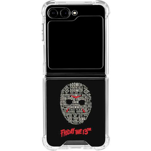 Warner Bros Friday the 13th Doomed Galaxy Z Flip6 Clear Case