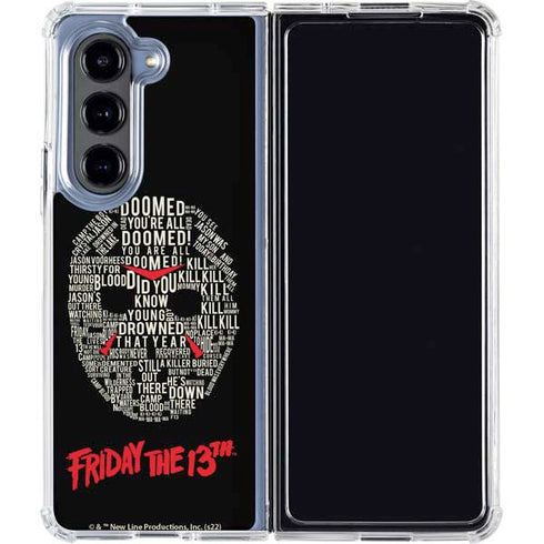 Warner Bros Friday the 13th Doomed Galaxy Z Fold5 5G Clear Case