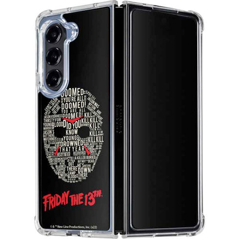 Warner Bros Friday the 13th Doomed Galaxy Z Fold5 5G Clear Case