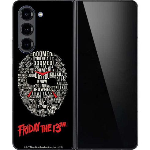 Warner Bros Friday the 13th Doomed Galaxy Z Fold5 5G Skin