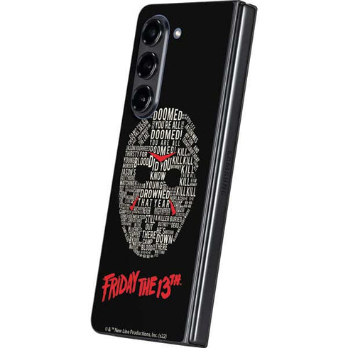 Warner Bros Friday the 13th Doomed Galaxy Z Fold5 5G Skin