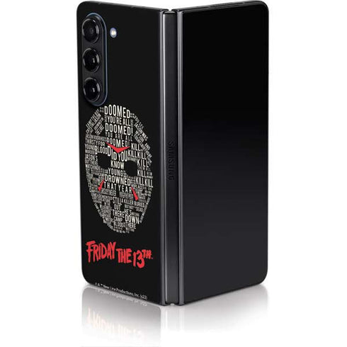 Warner Bros Friday the 13th Doomed Galaxy Z Fold5 5G Skin