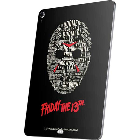 Warner Bros Friday the 13th Doomed Apple iPad Air Skin