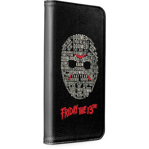 Warner Bros Friday the 13th Doomed iPhone 15 Plus Folio Case