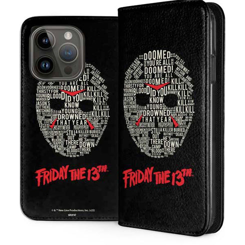Warner Bros Friday the 13th Doomed iPhone 15 Pro Folio Case