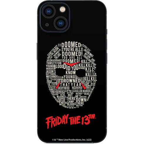 Warner Bros Friday the 13th Doomed iPhone 15 Skin