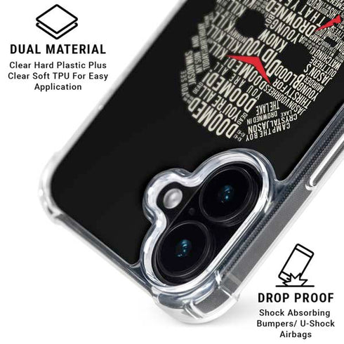 Warner Bros Friday the 13th Doomed iPhone 16 Clear Case
