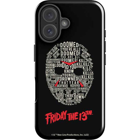Warner Bros Friday the 13th Doomed iPhone 16 Plus Impact Case