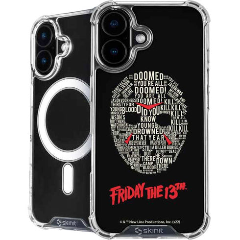 Warner Bros Friday the 13th Doomed iPhone 16 Plus MagSafe Case