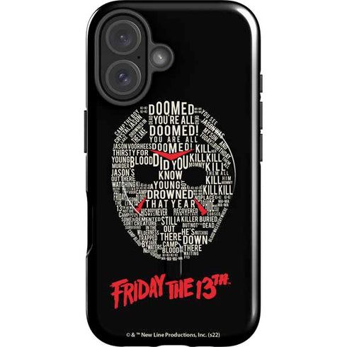 Warner Bros Friday the 13th Doomed iPhone 16 Plus Magsafe Impact Case
