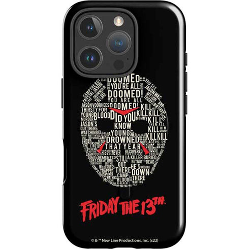 Warner Bros Friday the 13th Doomed iPhone 16 Pro Magsafe Impact Case