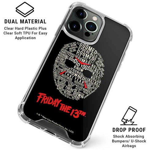 Warner Bros Friday the 13th Doomed iPhone 16 Pro Max Clear Case