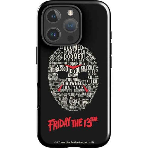 Warner Bros Friday the 13th Doomed iPhone 16 Pro Max Impact Case