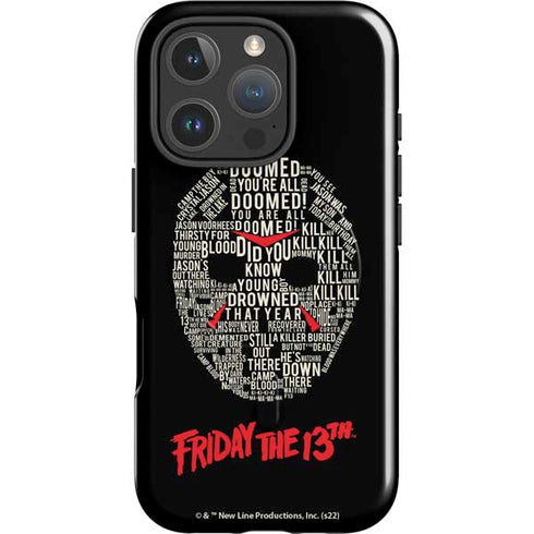 Warner Bros Friday the 13th Doomed iPhone 16 Pro Max Magsafe Impact Case
