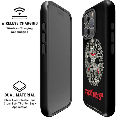 Warner Bros Friday the 13th Doomed iPhone 16 Pro Max Magsafe Impact Case