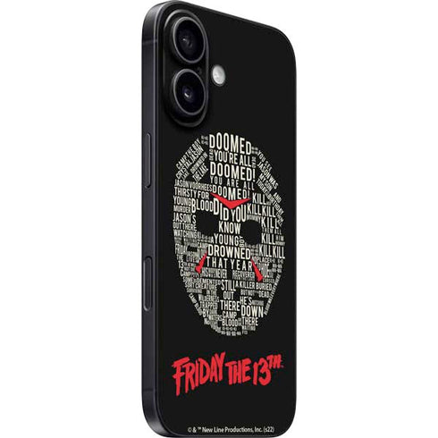 Warner Bros Friday the 13th Doomed iPhone 16 Skin