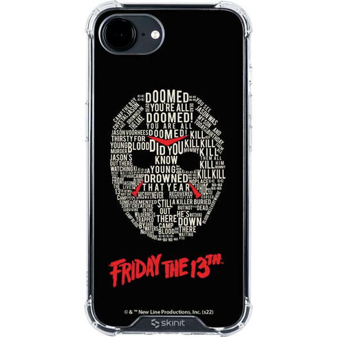 Warner Bros Friday the 13th Doomed iPhone 16e Clear Case