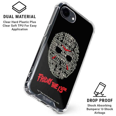 Warner Bros Friday the 13th Doomed iPhone 16e Clear Case