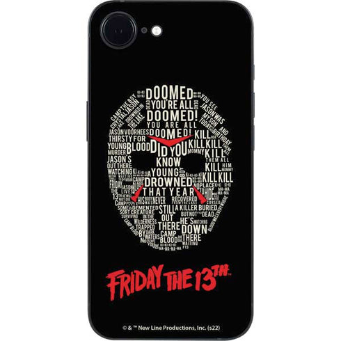 Warner Bros Friday the 13th Doomed iPhone 16e Skin