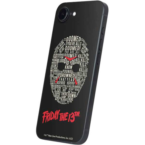 Warner Bros Friday the 13th Doomed iPhone 16e Skin