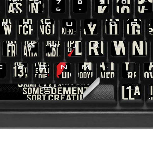 Warner Bros Friday the 13th Doomed K95 RGB PLATINUM Mechanical Gaming Keyboard Skin
