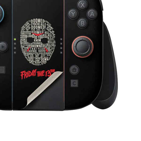 Warner Bros Friday the 13th Doomed Nintendo Switch 2 (2025) Joy-Con Controller Skin