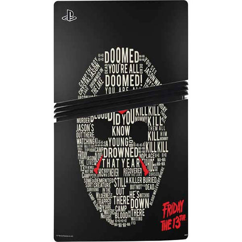 Warner Bros Friday the 13th Doomed PS5 Pro Disk Console Skin