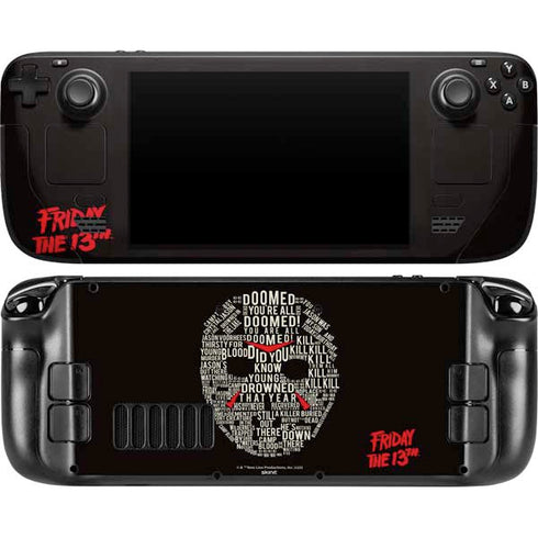 Warner Bros Friday the 13th Doomed Steam Deck Handheld Gaming Computer OLED Skin