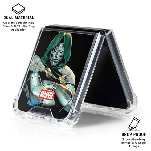 Marvel Dr. Doom Galaxy Z Flip6 Clear Case
