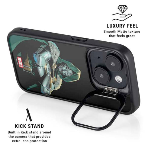 Marvel Dr. Doom iPhone 14 Plus Kickstand Case