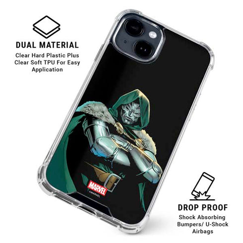 Marvel Dr. Doom iPhone 15 Plus Clear Case