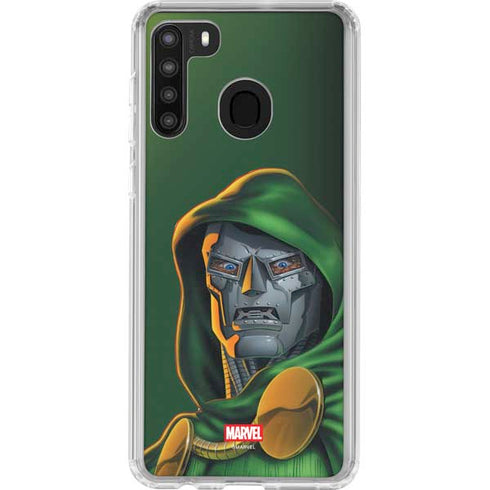 Marvel Dr. Doom Portrait Galaxy A21 Clear Case