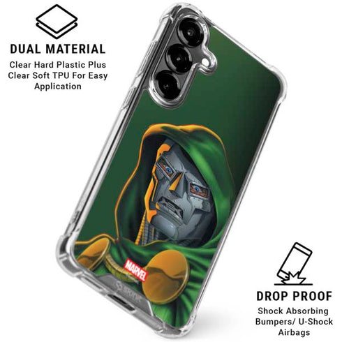 Marvel Dr. Doom Portrait Galaxy S26 Plus Clear Case