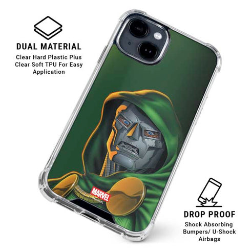 Marvel Dr. Doom Portrait iPhone 14 Plus Clear Case