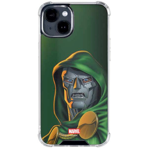 Marvel Dr. Doom Portrait iPhone 15 Plus Clear Case