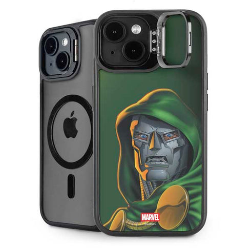 Marvel Dr. Doom Portrait iPhone 15 Plus Kickstand Case