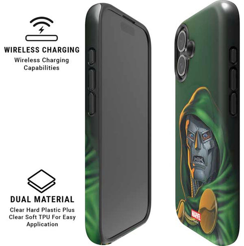 Marvel Dr. Doom Portrait iPhone 16 Plus Magsafe Impact Case