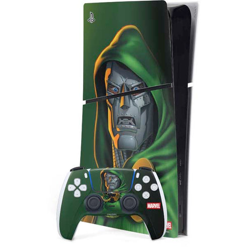Marvel Dr. Doom Portrait PS5 Slim Digital Edition Bundle Skin