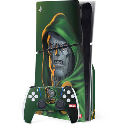 Marvel Dr. Doom Portrait PS5 Slim Disk Bundle Skin