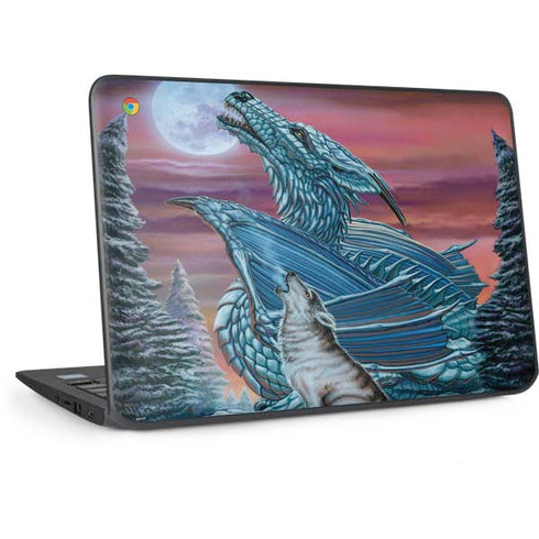 Dragon and the Wolf by Ed Beard Jr HP Chromebook Skin