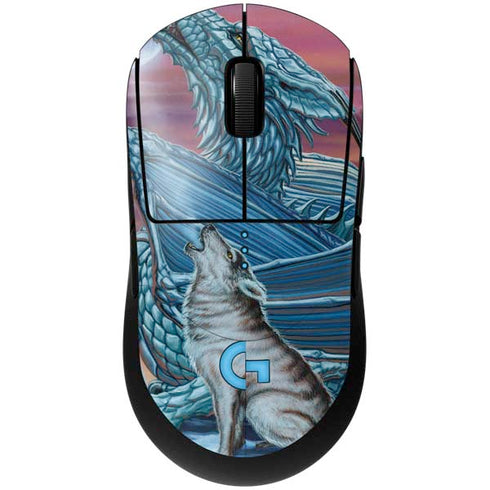 Dragon and the Wolf by Ed Beard Jr G Pro Wireless Gaming Mouse Skin