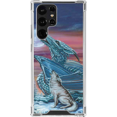Dragon and the Wolf by Ed Beard Jr Galaxy S23 Ultra Clear Case