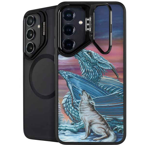Dragon and the Wolf by Ed Beard Jr Galaxy S25 Plus Kickstand Case