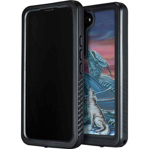 Dragon and the Wolf by Ed Beard Jr Galaxy S24 Plus Waterproof Case