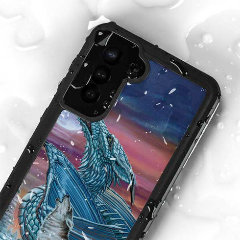 Dragon and the Wolf by Ed Beard Jr Galaxy S24 Plus Waterproof Case