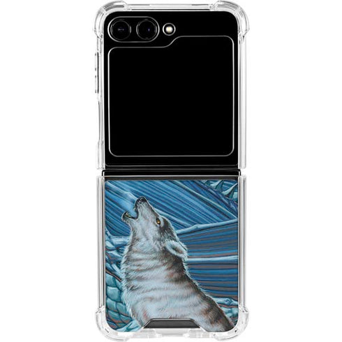 Dragon and the Wolf by Ed Beard Jr Galaxy Z Flip6 Clear Case