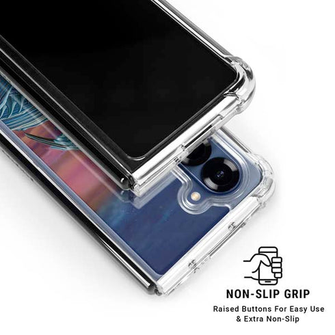 Dragon and the Wolf by Ed Beard Jr Galaxy Z Fold6 Clear Case